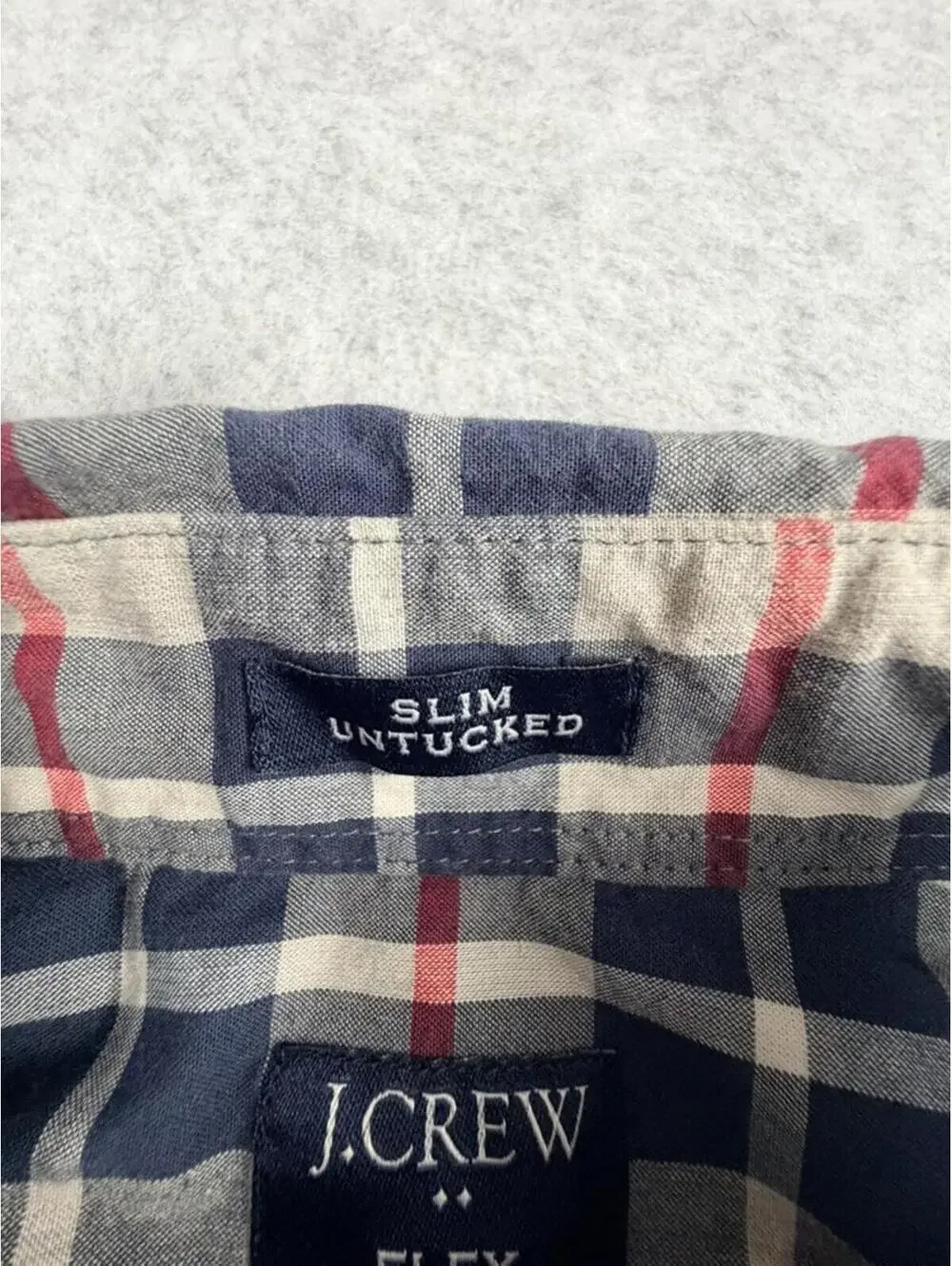 J.CREW Long Sleeve Button Up Shirt Mens S Multicolor Plaid Slim Untucked Flex